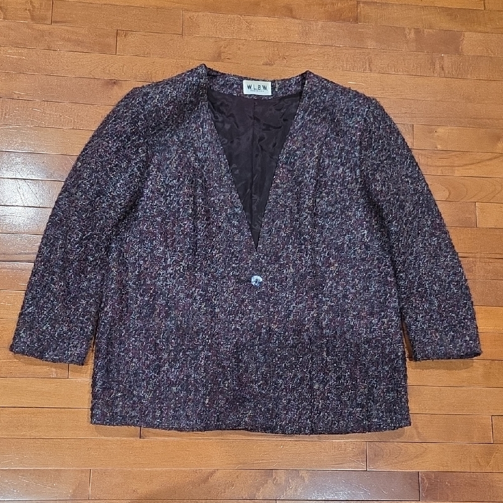 Women's Elegant Carpet Bag Material Blazer